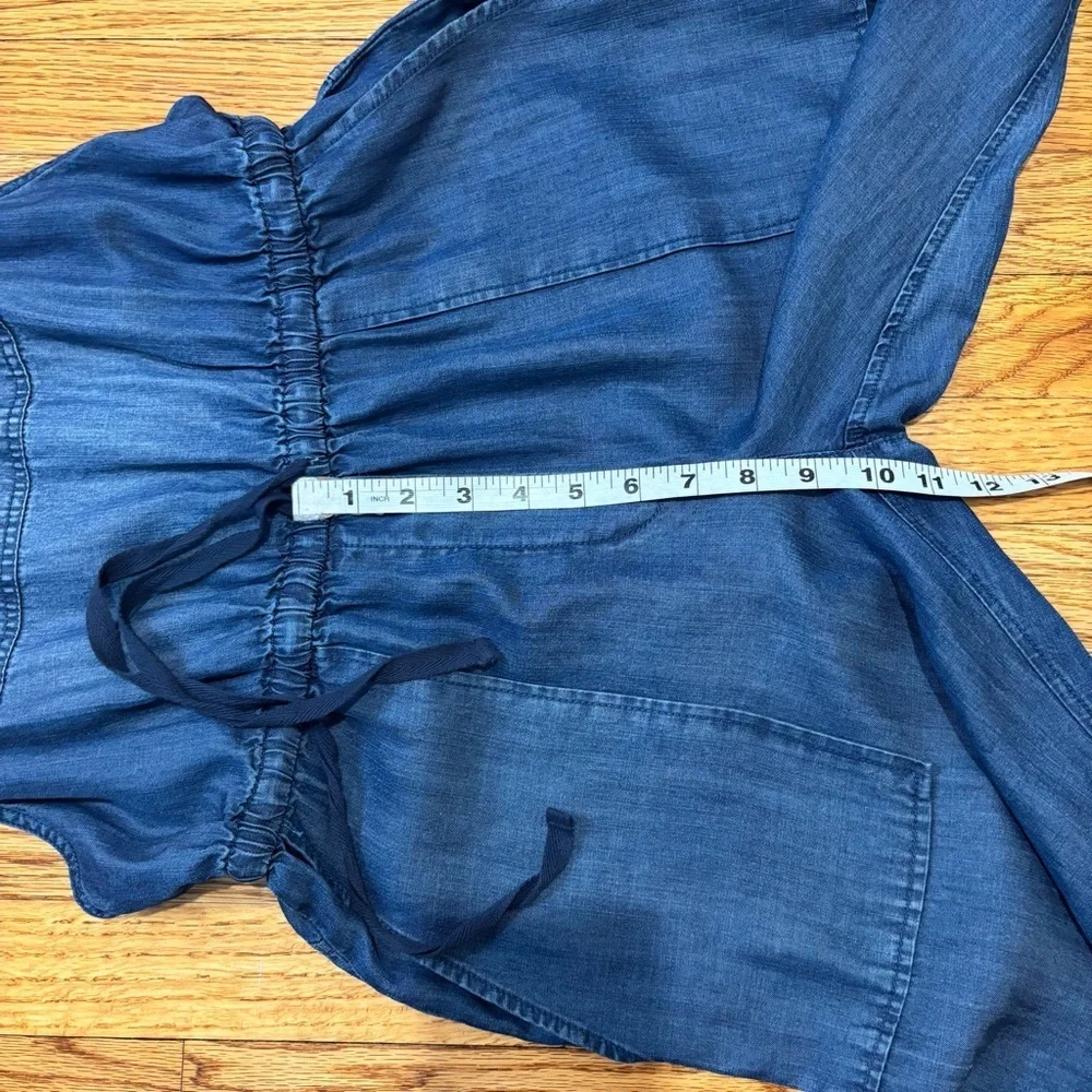Love Stitch Women's S Preppy Baggy Chambray oversized slouchy Jumpsuit Overalls